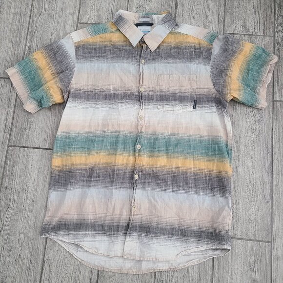 Columbia Other - Columbia young mens collared button down surfer style short sleeve shirt size M